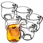 Set di 6 bicchieri da caffè/tè KADAX da 320 ml con manico.