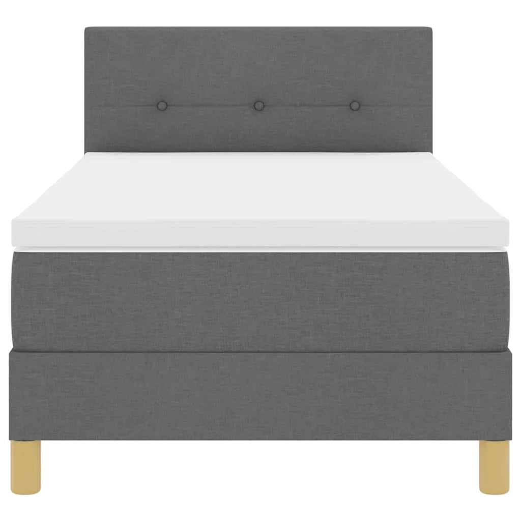 Letto a Sorgente LED Grigio scuro 100 x 200 cm Tessuto 3342416