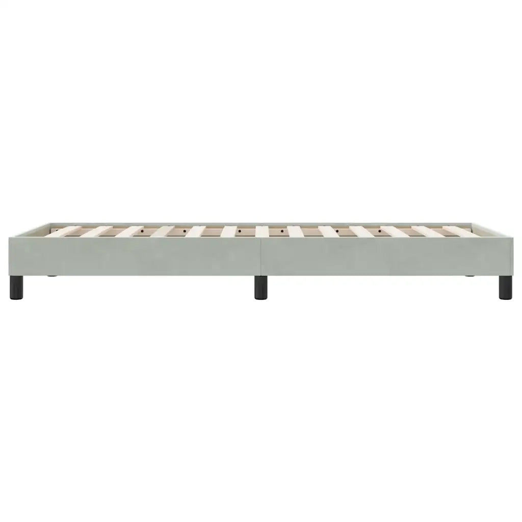 Giroletto senza Materasso Grigio Chiaro 80x220 cm Velluto 4101379