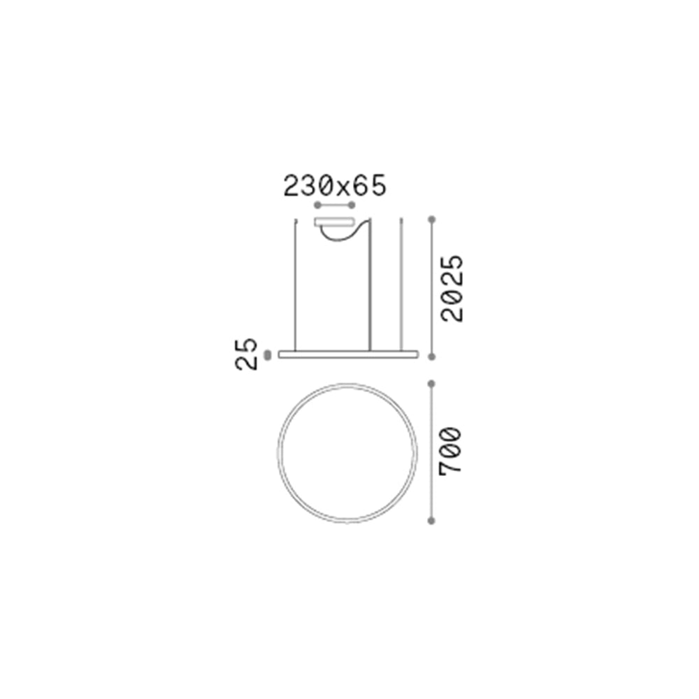 Sospensione Moderna Oracle Alluminio-Materie Plastiche Nero Led 39W 3000K