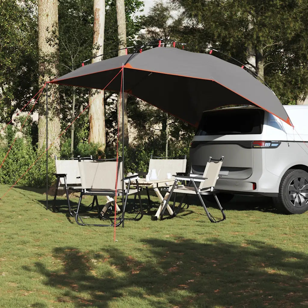 Tenda da Campeggio per Auto Grigio e Arancione Impermeabile 4009526