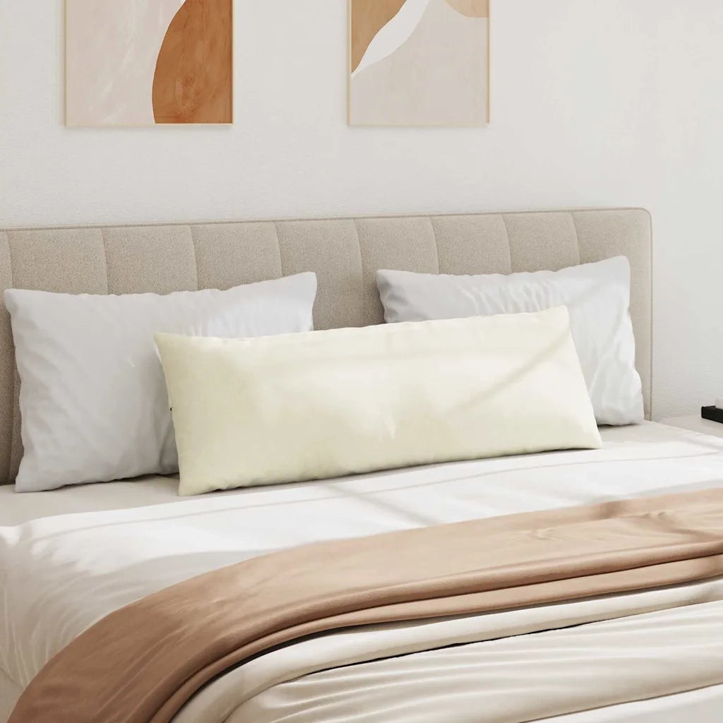Cuscini da Divano 2 pcs Crema 120 x 40 cm Tessuto in Cords 42013808