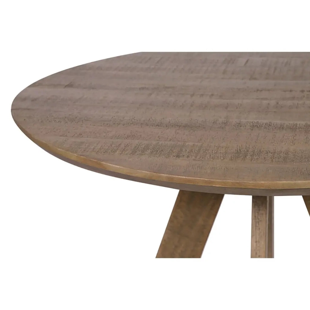 Tavolo da pranzo ELYA – Rotondo diametro 120 cm – Legno massiccio di mango – Stile rustico