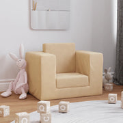 Divano Letto per Bambini Crema in Morbido Peluche 4104805