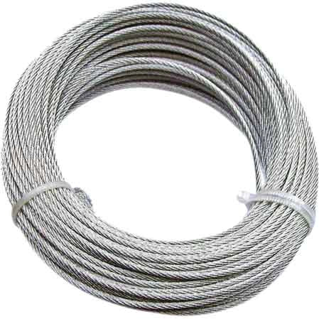 FUNE ACCIAIO INOX Ø 6 mm - rotolo 25 mt