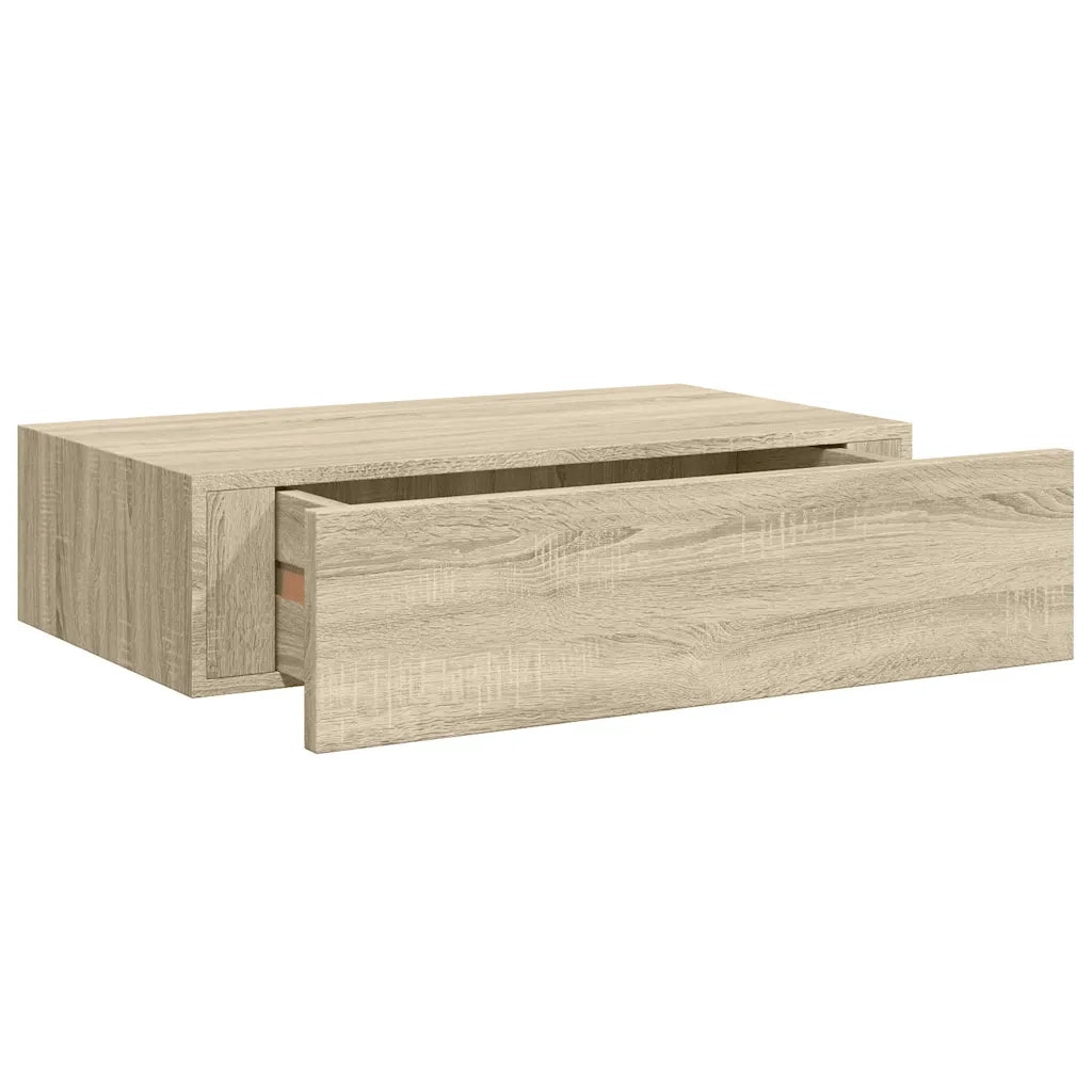 Scaffali con Cassetti da Parete 2 pz Rovere 40x23,5x10 cm MDF 330248