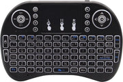 Tastiera wireless mini - con backlight LED - inclusa batteria 4x AAA - 2.4Ghz wireless - nero