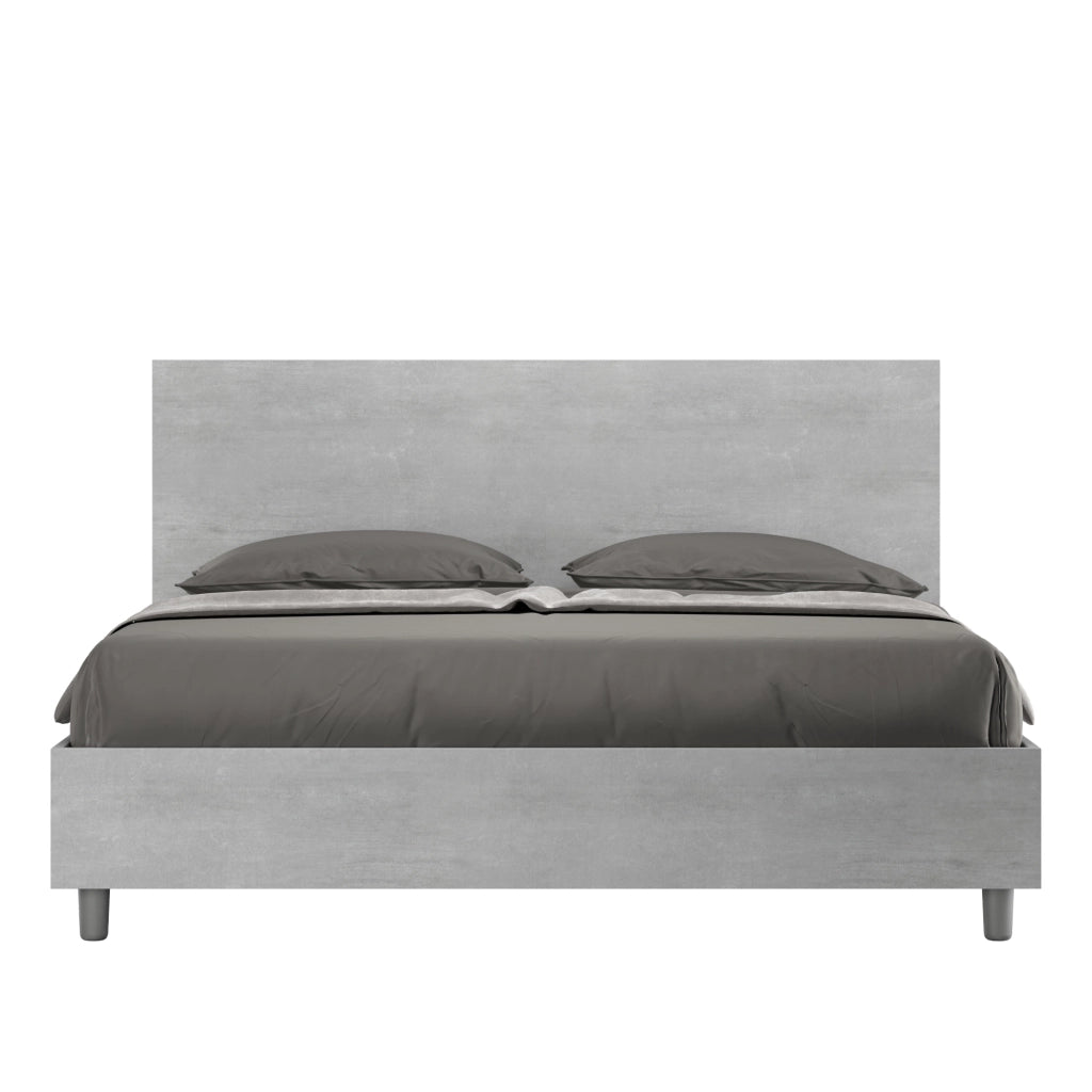 BS COM Letto matrimoniale contenitore 160x200 cemento