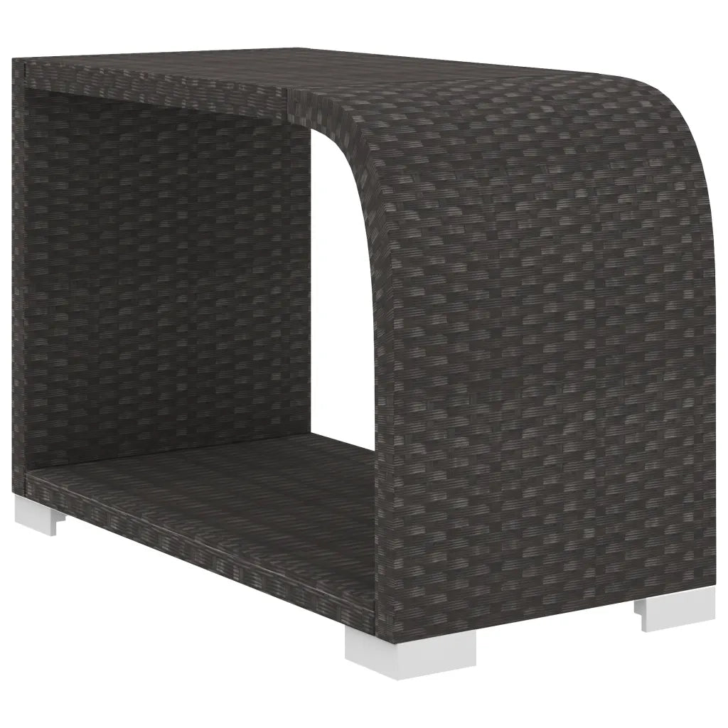 Set Divani da Giardino 11 pz con Cuscini in Polyrattan Nero 46827