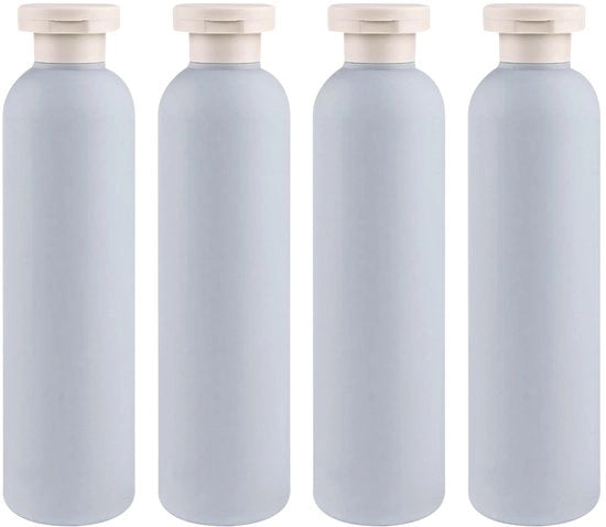Strizzatore per Flaconi - 4 Pezzi - 260ml - Senza Lecito - Ricaricabile - Silicone - Valvola di Protezione contro le Gocce - Reisset