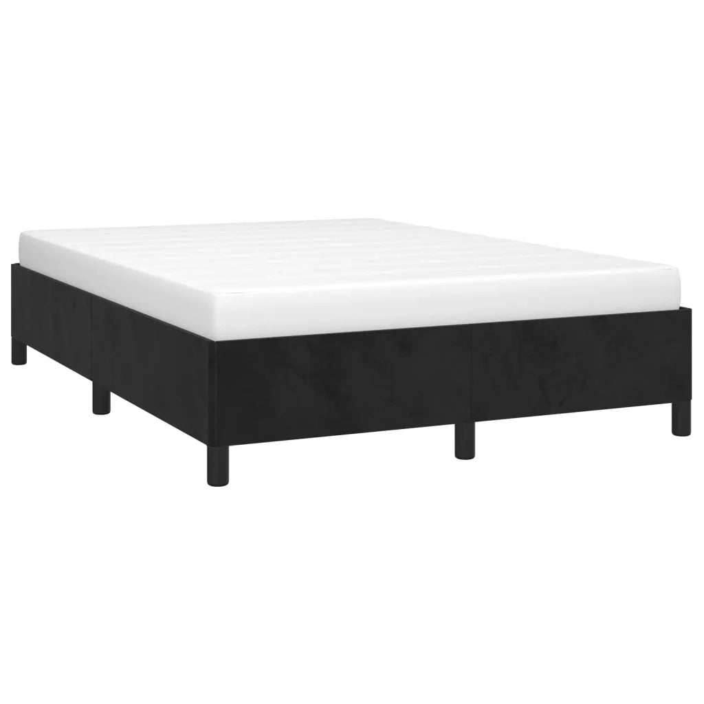 Giroletto senza Materasso Nero 140x190 cm in Velluto 347320
