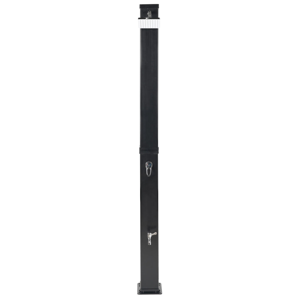 Doccia da esterno con miscelatore da esterno in PVC nero con funzione pioggia alimentato ad energia solare Giardino moderno