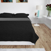 Copriletto Double-Face Trapuntato 230x260 cm Grigio e Nero 132967