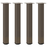 Set di 4 gambe per tavolo consolle in acciaio 72-74 cm con piedini regolabili stile moderno acciaio naturale 02_0056768