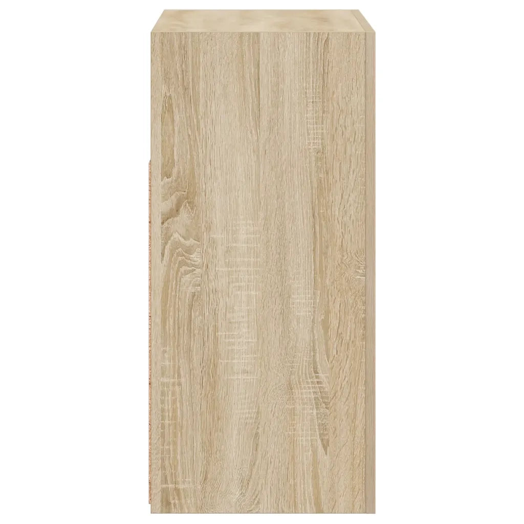 Credenza con Luci LED Rovere Sonoma 80x35x75 cm cod mxl 48247