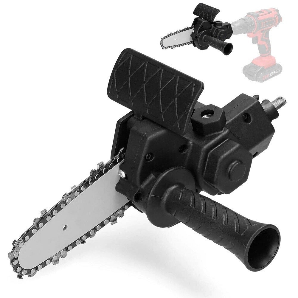 Trade Shop - Kit Conversione Modifica Da Trapano A Motosega Mini Elettrosega Lama 6" -