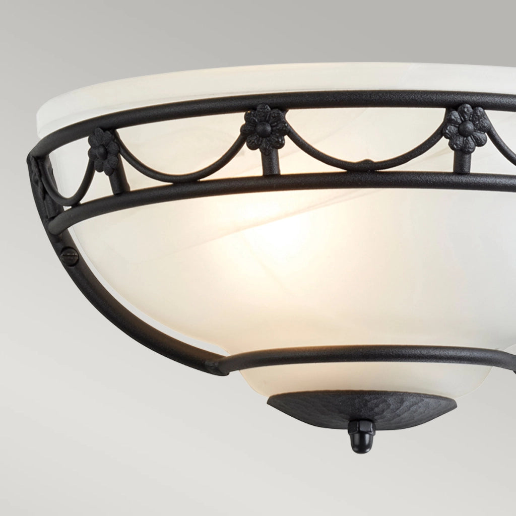 Applique Carisbrooke semicircolare Elstead 1xE27 60W