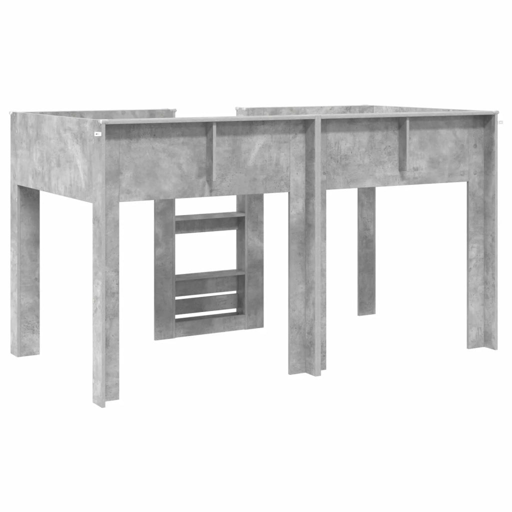 Letto a Castello per Bambini Grigio cemento 100 x 200 cm