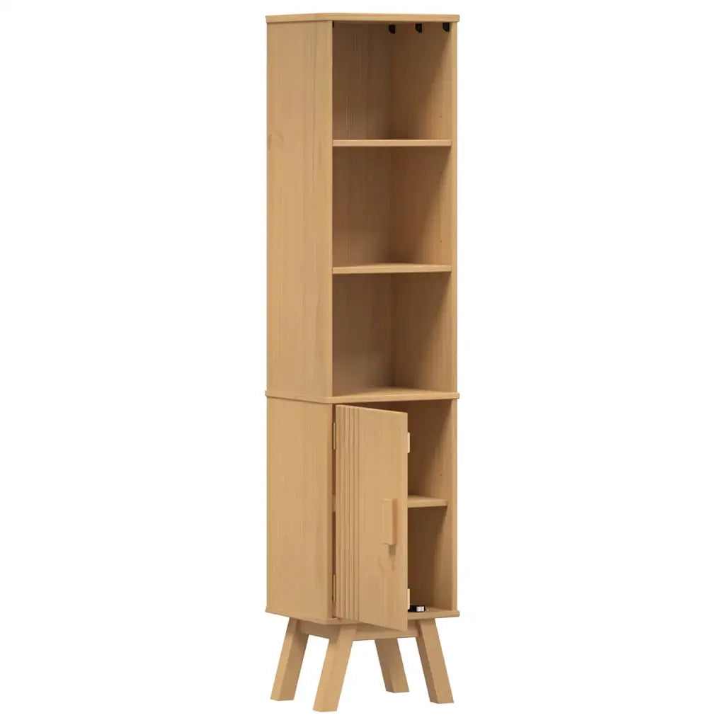 Mobile da Bagno con lo scaffale Olden Marrone 35 x 30 x 159 cm 42001359