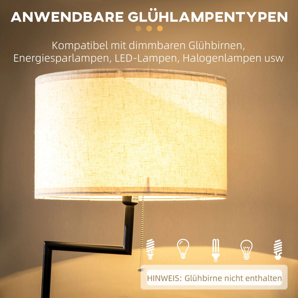 Lampada da Terra con Libreria ¨C Xylo ¨C Bamb¨´ Naturale e Nero