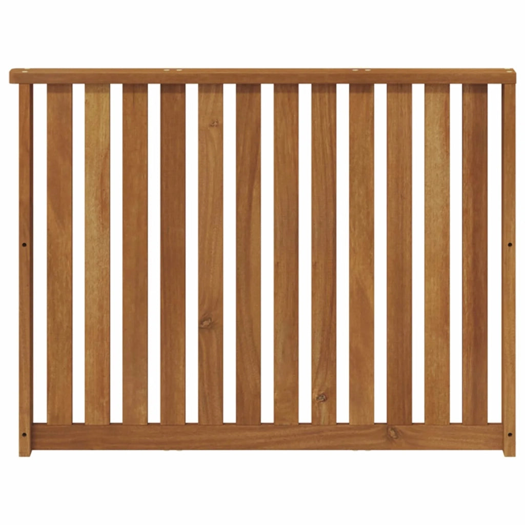 Bracciolo 2 pz Naturale 80 x 6 x 61 cm Legno di Acacia Massello 900588