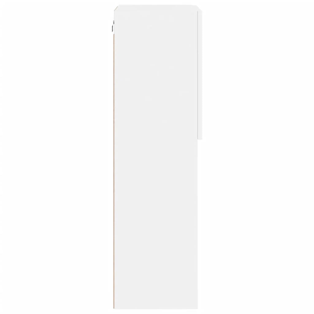 Mobile porta TV multimediale mensola porta TV credenza mobile porta TV per sala da pranzo soggiorno camera da letto con luci LED 40,5 x 30 x 102 cm bianco 02_0026596