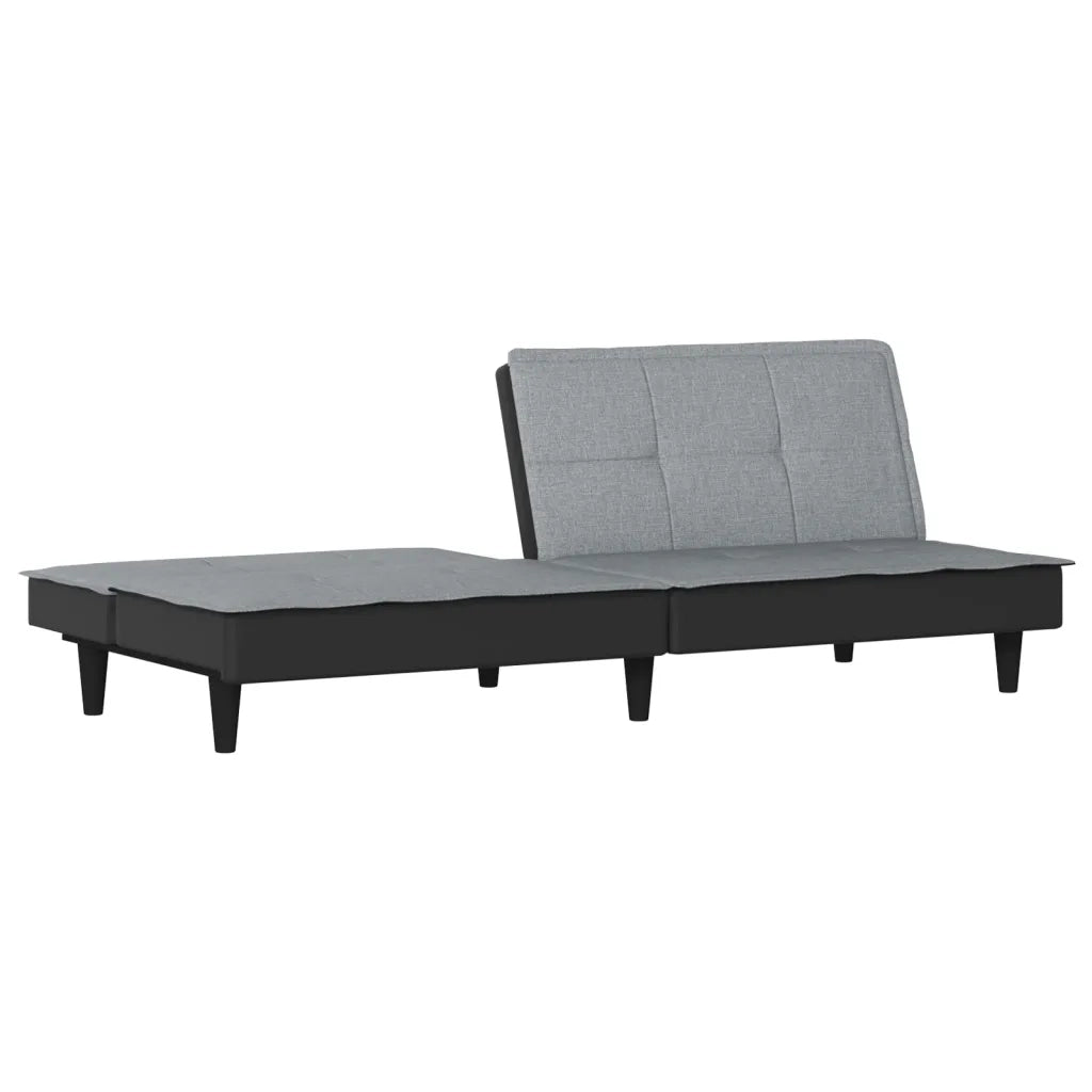 Divano Letto Grigio Chiaro in Tessuto 351913