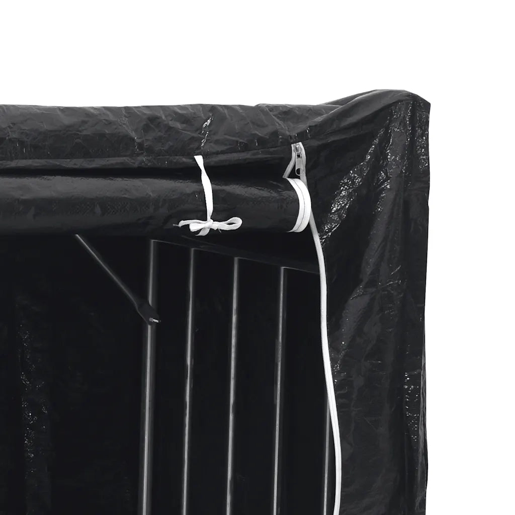 vidaXL Rastrelliera per Legna con Copertura Antipioggia 100x60x200 cm