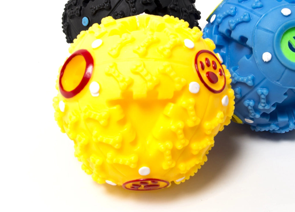 Gioco Pet Ball Con Dispender Cibo Crocchette Per Animali Domestici Resistente - Set 3 Pezzi - Multicolor
