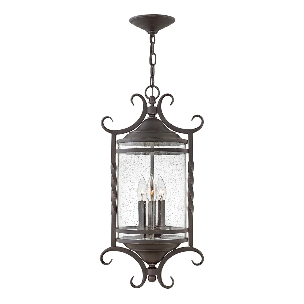 Lampada sospensione esterna Hinkley Casa nero E14 IP44