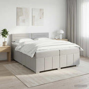 Letto box spring con materasso Grigio Chiaro 200 x 200 cm 3451283