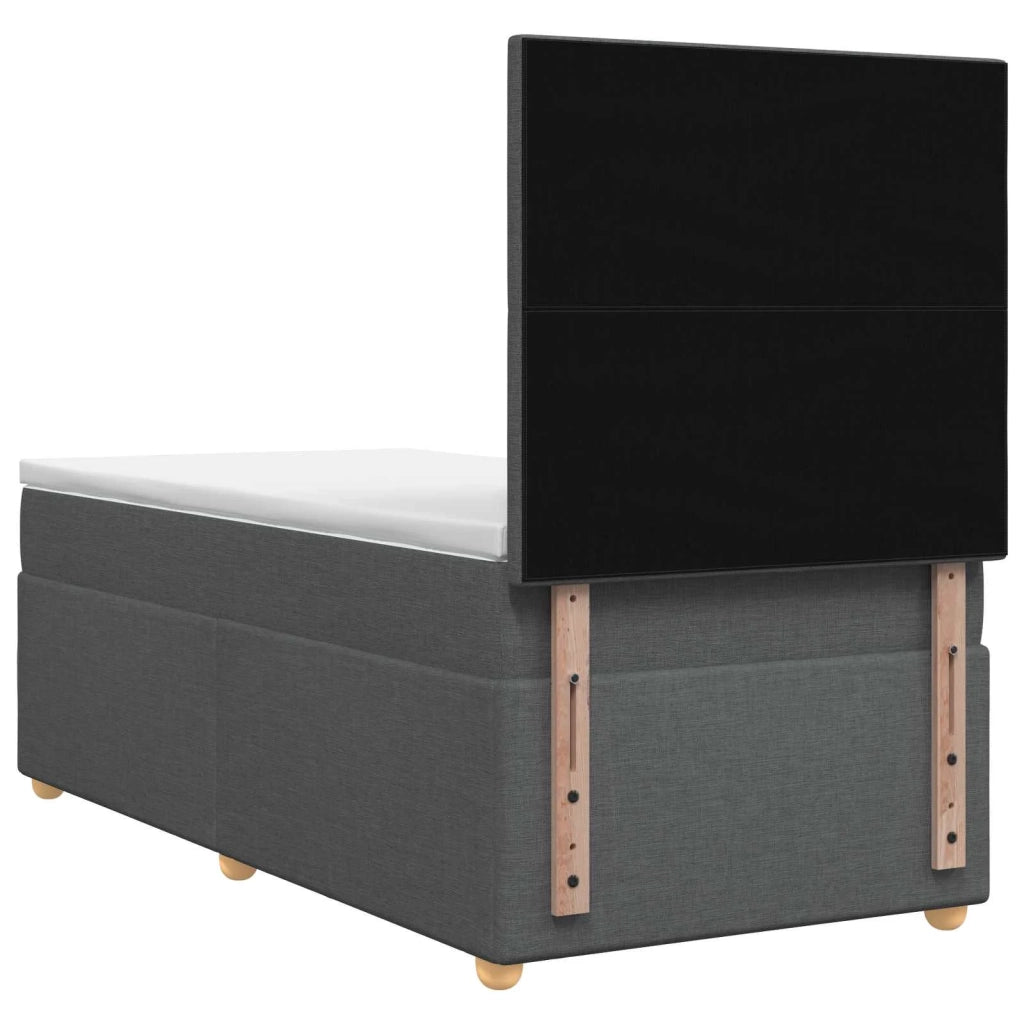 Letto box spring con materasso Grigio Scuro 100 x 200 cm 3453817