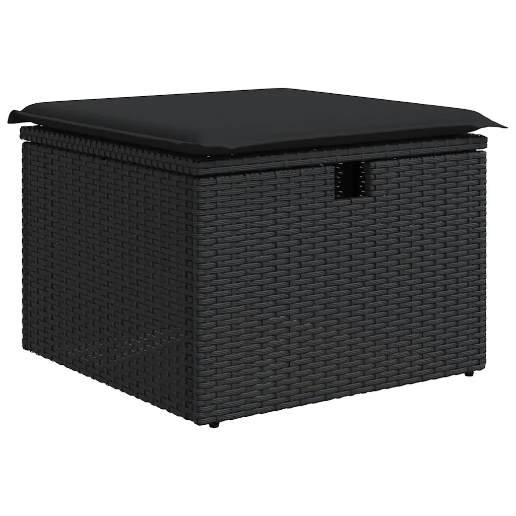 Set Divani da Giardino con Cuscini 8 pz Nero in Polyrattan 3325611