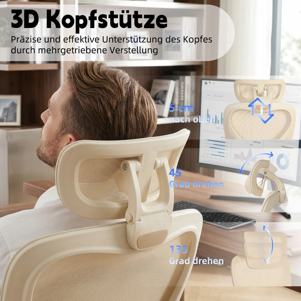 Sedia da Ufficio Ergonomica ¨C Minimal ¨C Cremisi