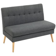 Divano 2 posti ¨C Minimal ¨C grigio tessuto legno