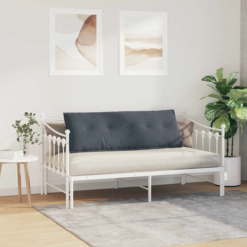Cuscino per Schiena | Cuscino dorsale Grigio scuro 140 x 50 cm Tessuto in Cords