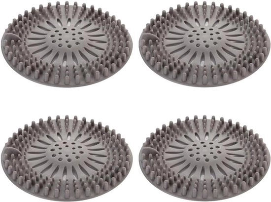 Protezione della canalizzazione filtro capelli universale - silicone - bagno - vasca da bagno - cucina - 4 pezzi - compatibile - colore o modello - adatto per - filtro capelli