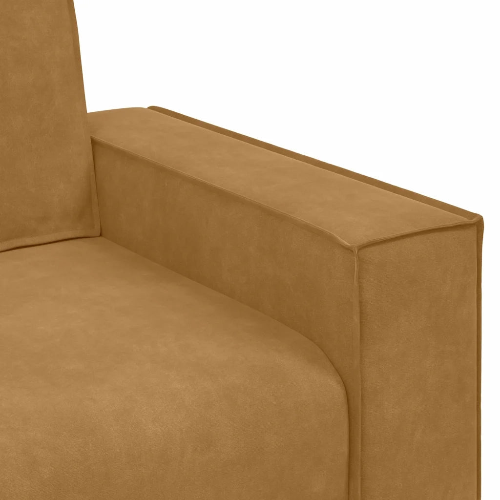 Divano a 3 Posti Marrone 220x78x84 cm in Velluto 4105037