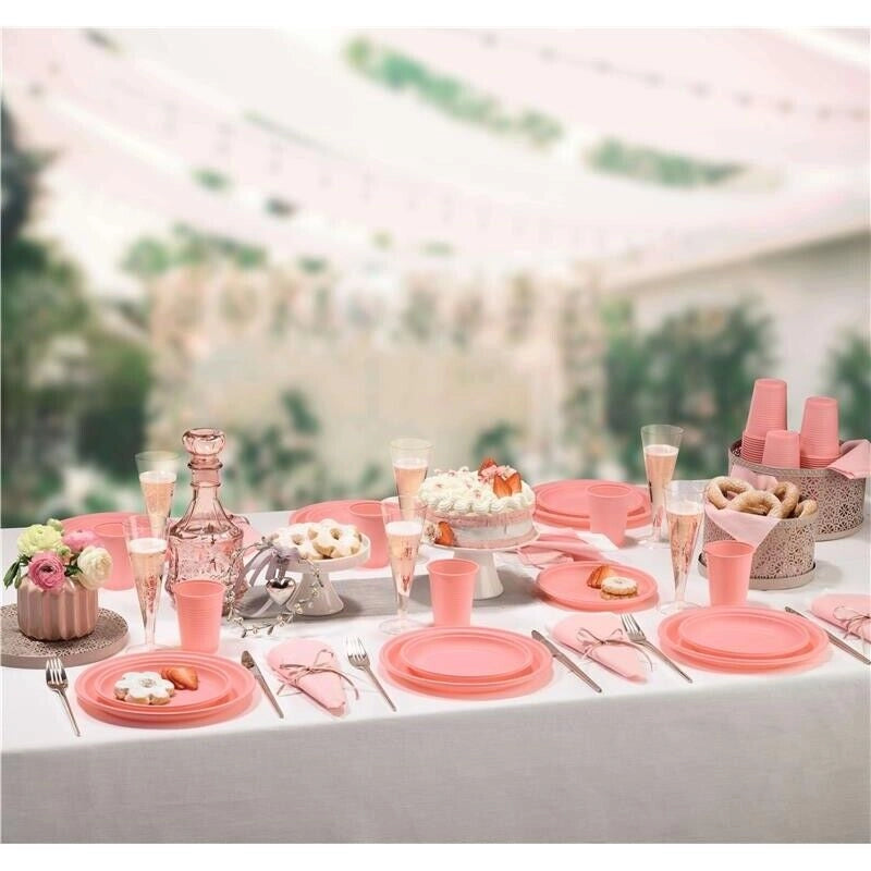 MAURY'S BIOPLASTIC BICCHIERI 200 ML 50 PEZZI IN COLORAZIONE ROSA