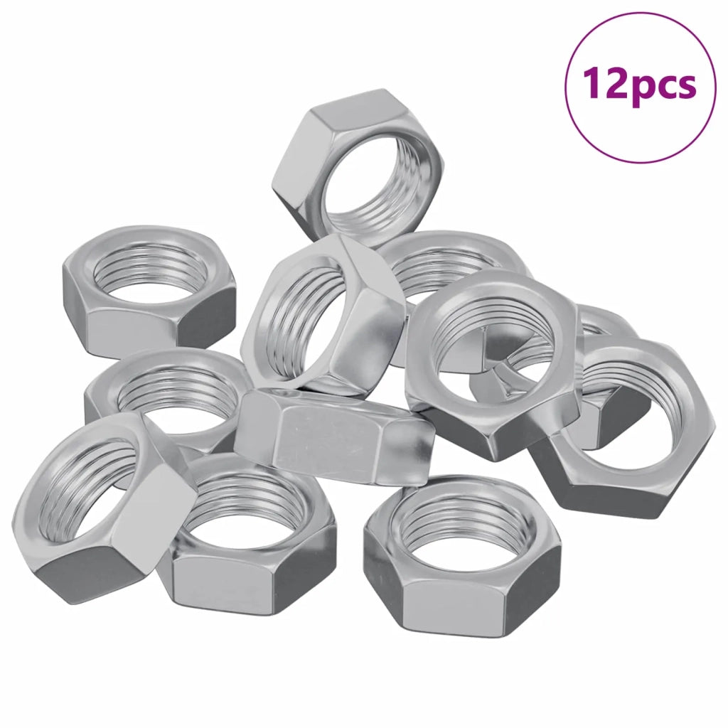 Dado esagonale 12 pcs Argento M6 Metallo 864467