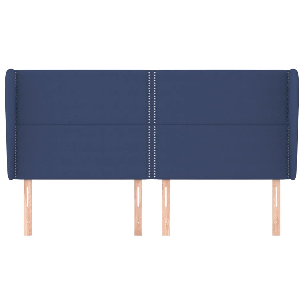 Testiera ad Orecchio Blu 203x23x118/128 cm in Tessuto 3117844
