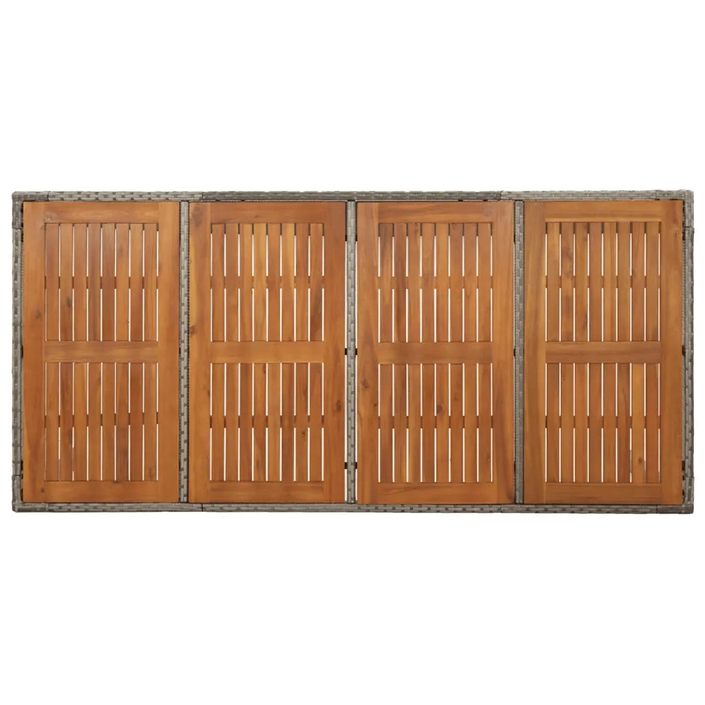 Set da Pranzo da Giardino 7 pz con Cuscini in Polyrattan Grigio 3185048