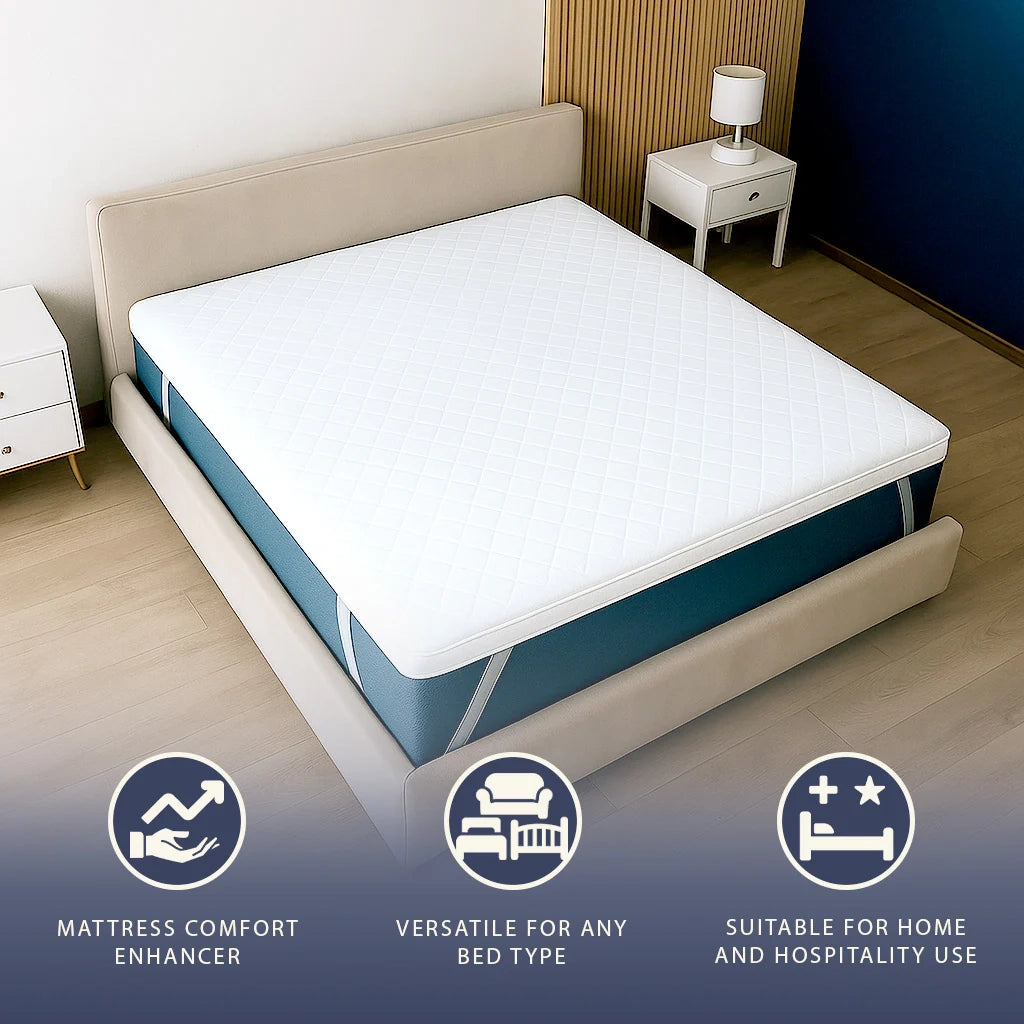 Topper 160x190 in Memory Foam a 9 Zone Differenziate | Alto 5 cm | Rivestimento Sfoderabile in Tessuto Pure Anallergico | Made in Italy