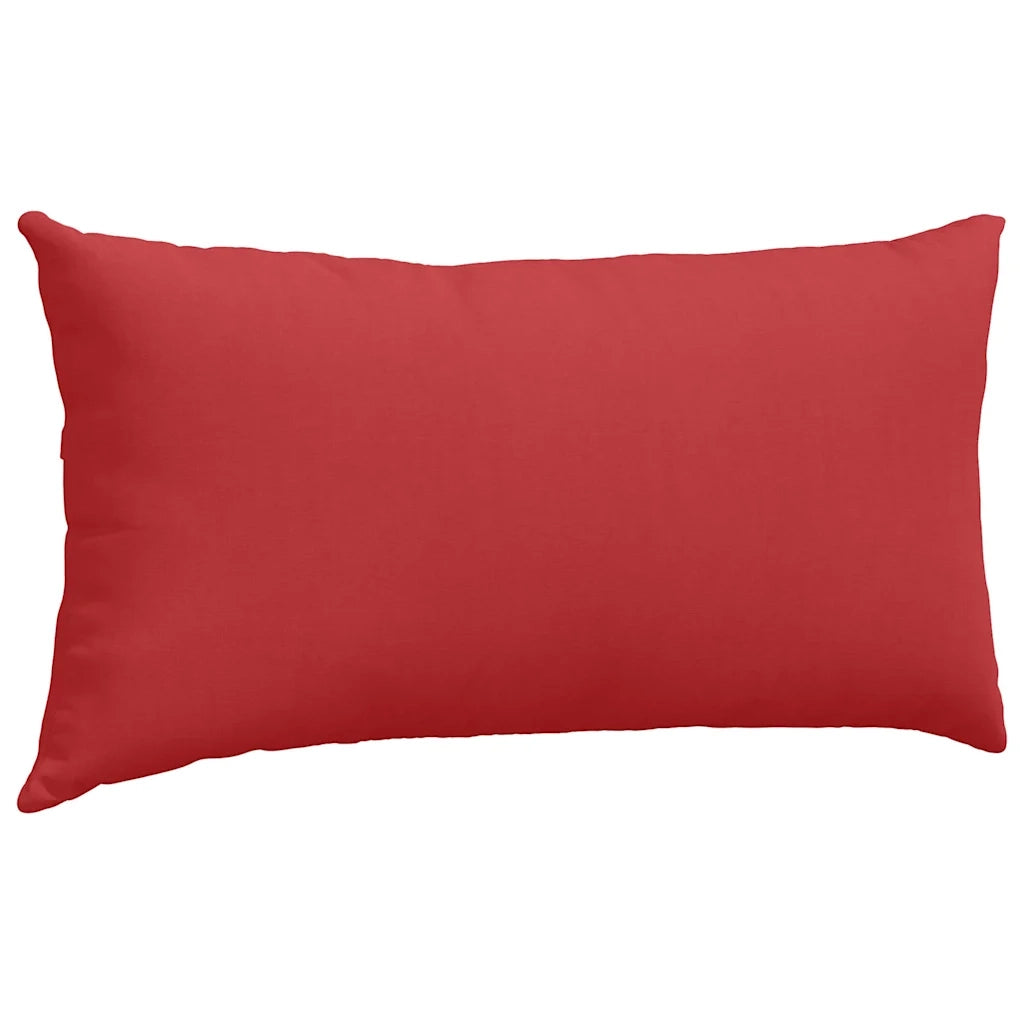 Cuscini da Divano 2 pz-Set di 2 Cuscini per Sofa Rosso 80 x 40 cm Tessuto