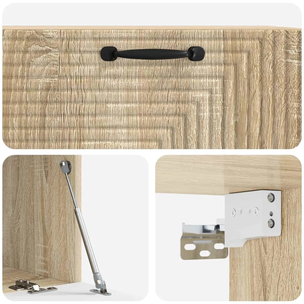 Mobile Porta TV da Muro-Credenza per TV sospesa Rovere Sonoma 78,5 x 41 x 30 cm 890383