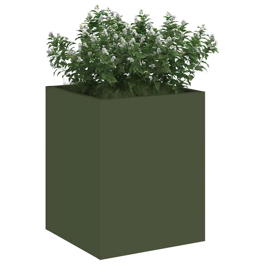 Vaso da giardino Verde oliva 32 x 32 x 40 cm 876346
