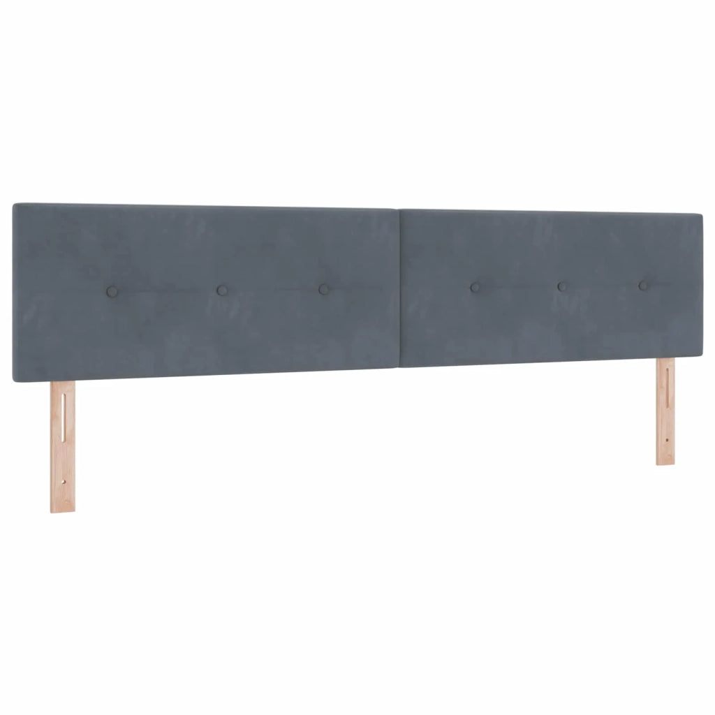 Letto box spring con materasso Grigio Scuro 200 x 200 cm 3451746