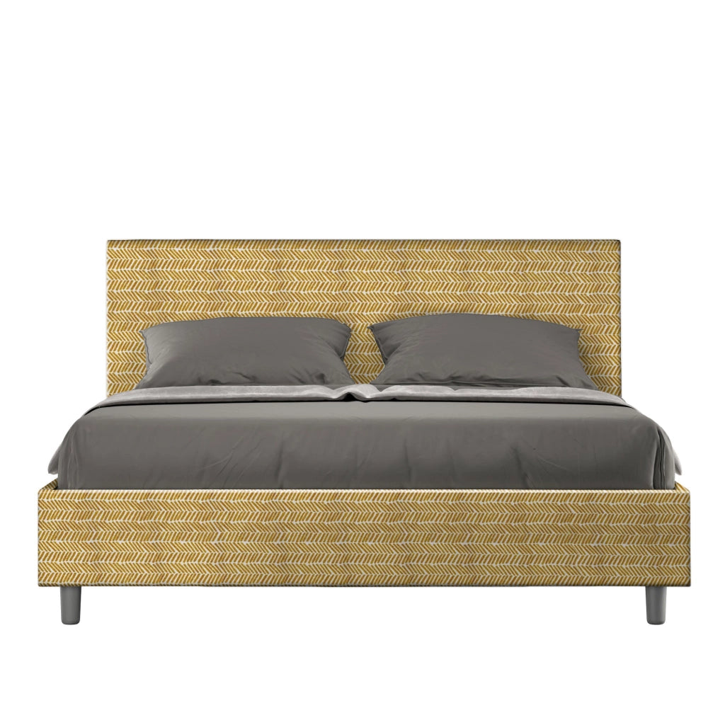 Letto Matrimoniale 160x190 cm con Rete Adele Aragona 3 Giallo
