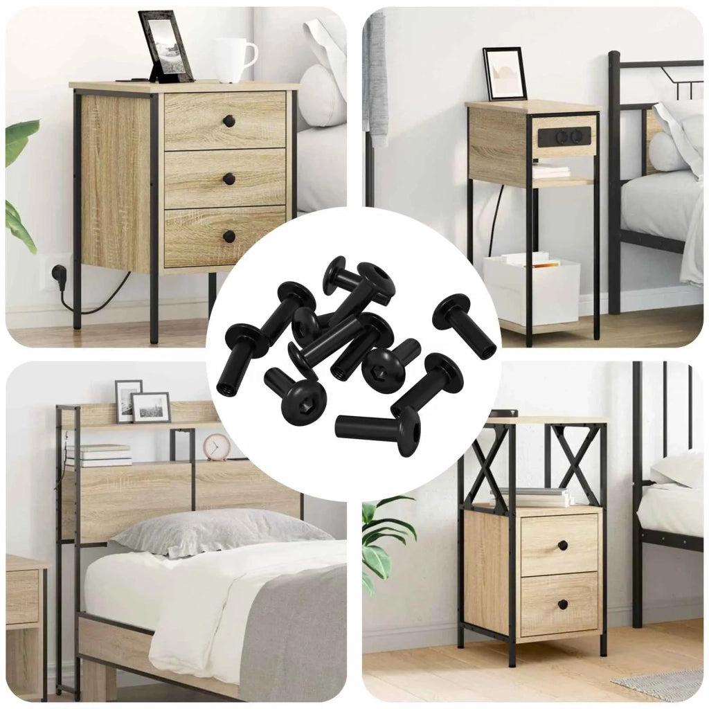 Dadi a Manica 8451 pcs Nero Metallo