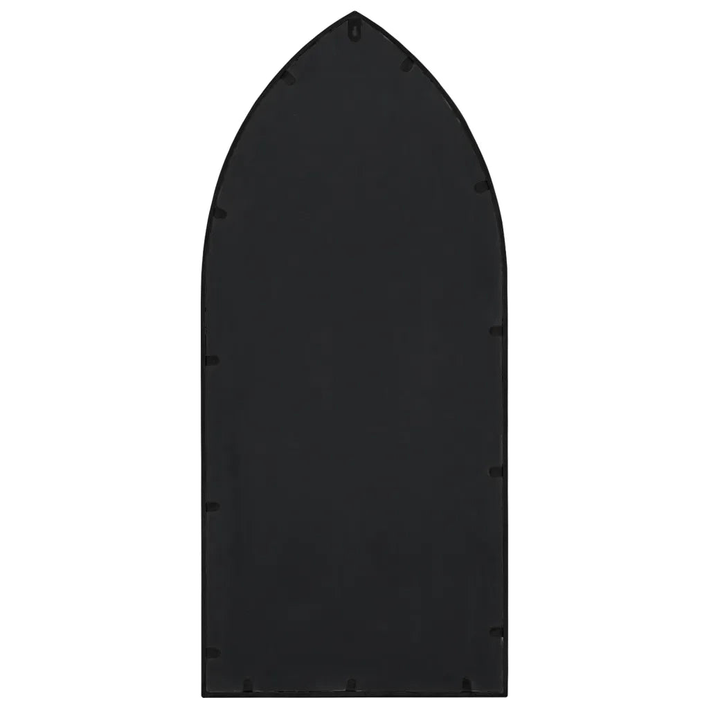 Specchio da Giardino Nero 70x30 cm in Ferro per Uso Esterno 318344